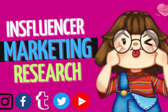 do influencer research for instagram tiktok twitter youtube facebook influencers