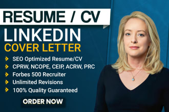 write, redesign, edit and optimize resume, cv, cover letter and linkedin