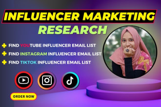 find best youtube instagram tiktok influencers and email leads