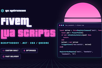create a custom fivem lua script for you