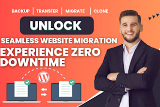 transfer migrate and backup wordpress website in 1 hour