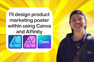 design product marketing poster using canva and affinity