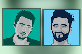 create minimalist vector portrait