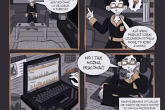 draw a comic strip for your social media marketing