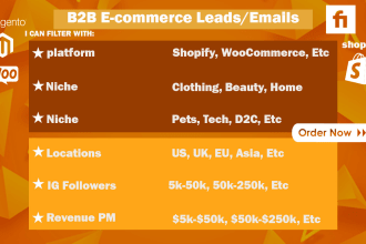 do b2b email list of ecommerce leads and shopify store owner and b2b leads