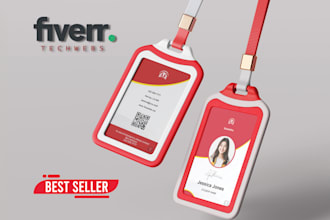 design modern id badge, name card, lanyard, id card