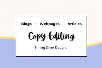 edit webpage copy, blogs, and articles for your business