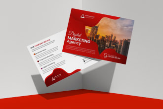 design a professional postcard, id card, visiting card design