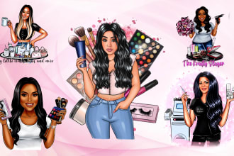 do beauty, custom cartoon, parlor, hair saloon, cosmetic logo design