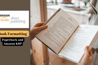 do book formatting, typesetting, book interior design, paperback and amazon KDP