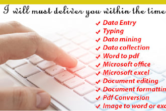 virtual assistant, lead generation, data entry and convert PDF