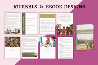 design custom journal, planner, calendar, and ebook design