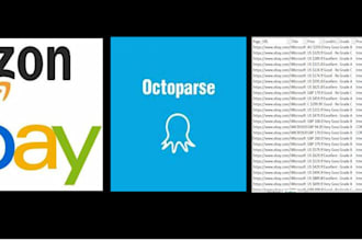 scrap amazon, ebay and other marketplaces on octoparse