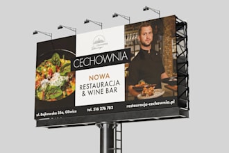 do flyer, rollup, billboard design to print