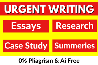 do essay writing, research and summary writing, case study analysis,blog article