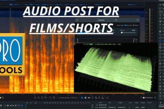 audio post produce your short, film, animation, documentary