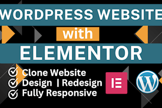 design copy clone wordpress website by using elementor pro