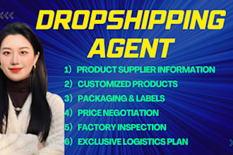 be your dropshipping agent,sourcing, inspection, logistics