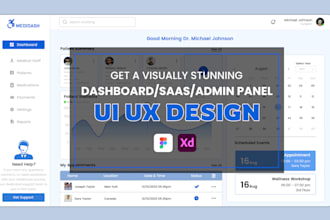 deliver custom UI UX dashboard saas admin panel design
