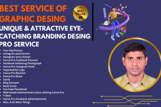 graphics design anything in the canva pro account editable logo and others