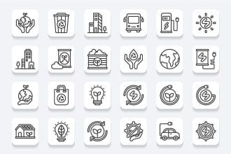 design vector line icon set for web and app