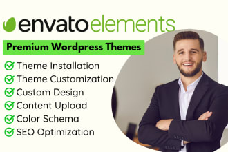 create a professional website from envato elements themes for free
