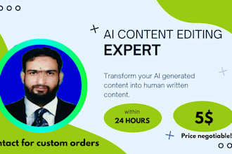 edit and convert ai content into human written content