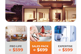 design professional real estate flyer, brochure, and banner