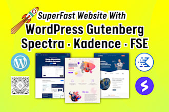 build gutenberg blocks wordpress website using kadence, astra, spectra