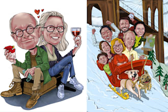 draw a caricatures portrait from your photo