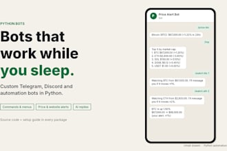 build custom telegram, discord and automation bots