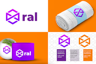 design brand identity and modern unique brand style guide with minimalist logo