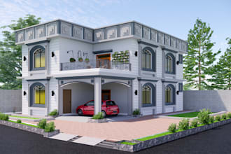 do architectural interior exterior modeling, 3d renderings and 3d walkthrough