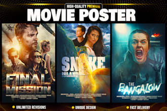 design a stunning and premium movie poster, film poster