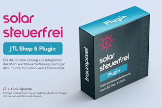 develope jtl shop 5 solar steuerfrei plugin