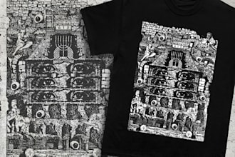 do unique dark art for t shirt design