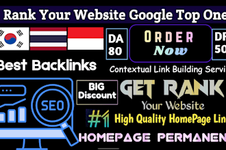 do thailand korea and indonesia high DR 50 SEO backlinks
