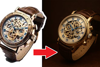 product photo editing, retouching, and product design
