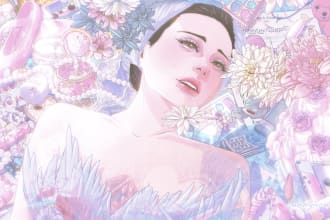 design amazing lofi and vaporwave anime artworks for you