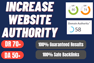 increase domain rating DR 70 ahrefs moz authority da