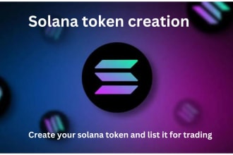 create a solana based spl token and list it for you