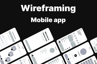 design wireframes for your mobile app and websites in figma