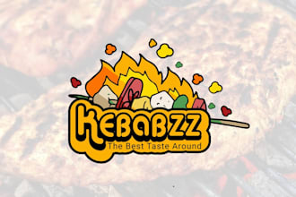 create a modern restaurant and BBQ logo for your business
