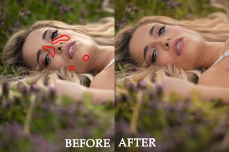do portrait retouching and photo editing high end retouching