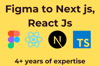 do react js, next js, typescript web app frontend or full stack development