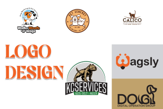 create a realistic modern pet dog logo for your kennel