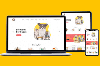 build shopify pet store for animal grooming veterinary food toys dropshipping