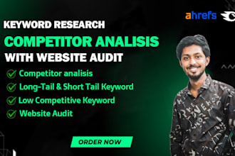 do SEO keyword research and competitor analysis with website audit