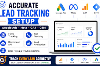 set up accurate lead tracking for google ads, meta, and ga4