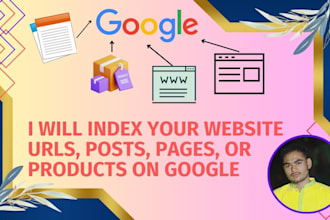 index your website urls, posts, pages, or products on google